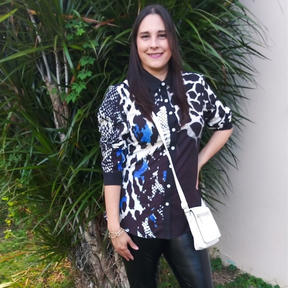 Makes animal print Button Down shirt